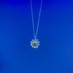 Sunflower Sterling Silver Necklace -Aurora Style Shop IMG 6647