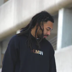 Human Embroidered Hoodie -Aurora Style Shop human embroidered hoodie 116309