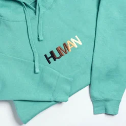 Human Embroidered Hoodie -Aurora Style Shop human embroidered hoodie wear the peace 828218