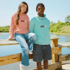 Human Embroidered Hoodie -Aurora Style Shop human embroidered hoodie wear the peace 855549