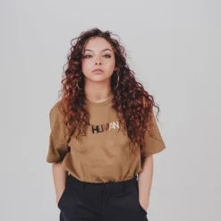 Human Embroidered Tee -Aurora Style Shop human embroidered tee wear the peace 974324