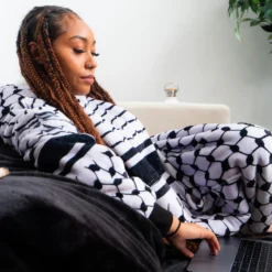 Kufiya Blanket Hoodie 17 Kufiya Blanket Hoodie -Aurora Style Shop kufiya blanket hoodie wear the peace 490748