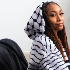 Kufiya Blanket Hoodie 18 Kufiya Blanket Hoodie -Aurora Style Shop kufiya blanket hoodie wear the peace 634419