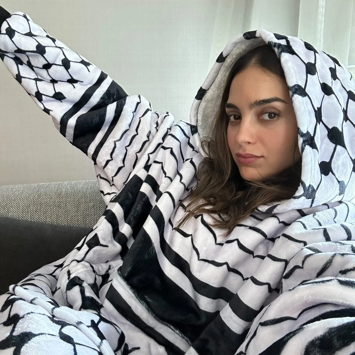Kufiya Blanket Hoodie 5 Kufiya Blanket Hoodie - Image 5