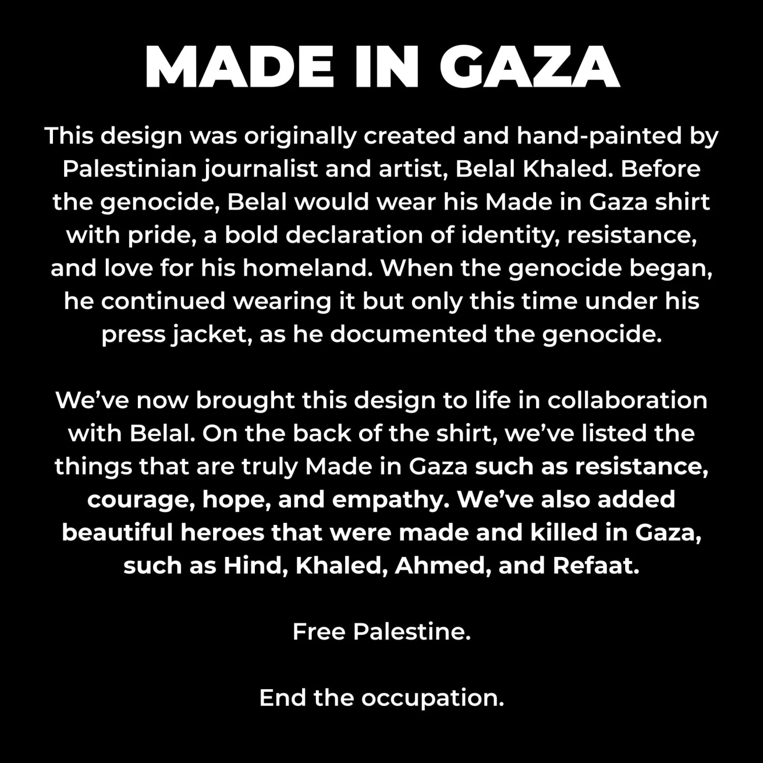 Made In Gaza Tee (WTP X Belal Khaled) 8 Made In Gaza Tee (WTP X Belal Khaled) - Image 8