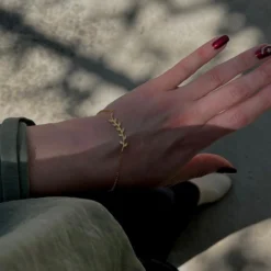 Olive Branch Sterling Silver Bracelet -Aurora Style Shop olive branch 925 sterling silver bracelet wear the peace 671684