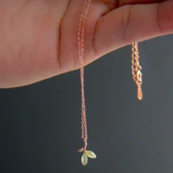 The Olive Sterling Silver Necklace -Aurora Style Shop olive branch sterling silver necklace 689213