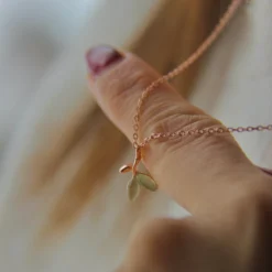 The Olive Sterling Silver Necklace -Aurora Style Shop olive branch sterling silver necklace 895047