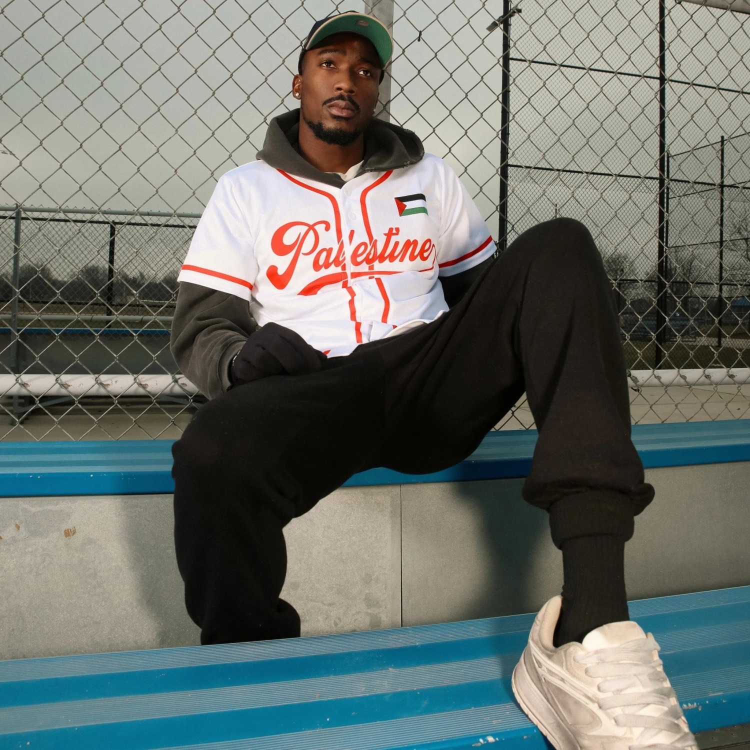 Palestine Baseball Home Jersey 2 Palestine Baseball Home Jersey - Image 2