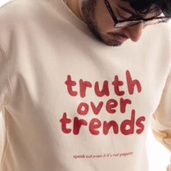 Truth Over Trends Crewneck -Aurora Style Shop truth over trends crewneck wear the peace 391768