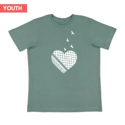 Youth Palestine Heart Tee -Aurora Style Shop youth palestine heart tee wear the peace 622583